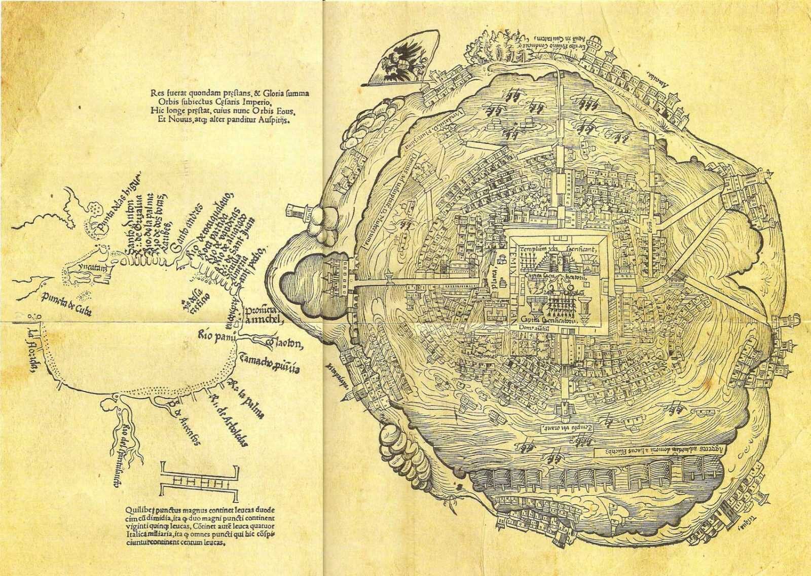 План города Теночтитлана (столица Ацтеков)
