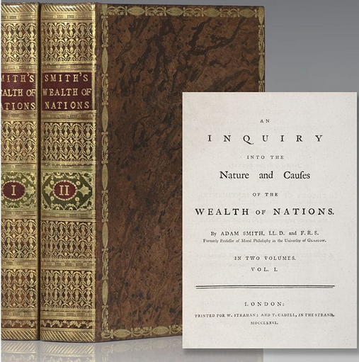 Адам Смит «Исследование о природе и причинах богатства народов», 1776