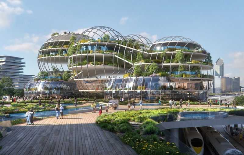 архитектурное-бюро-UNStudio-поделилось-своим-видением-«Города-будущего»-нового-инновационного-района-Гааги.